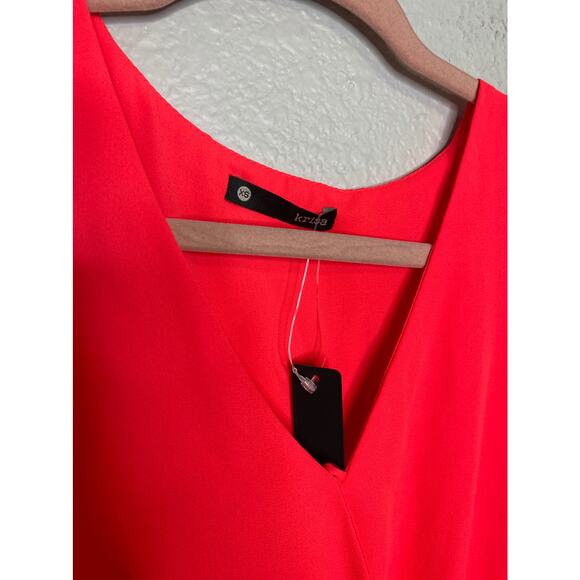 krisa Tie Waist Surplice Mini Dress Desire XS - Picture 7 of 10